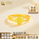 中國黃金（CHINA GOLD）黃金戒指女999足金四葉草戒指素圈指環(huán)情人節(jié)實用生日禮物送女友 【刻字/賀卡】足金戒指 約2g【品牌禮盒】