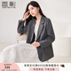香影灰色廓形西裝外套女2025秋裝新款高智感雙排扣氣質(zhì)通勤小西服 深灰 S 55/80A/85-95斤