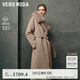 VEROMODA 毛呢大衣2024早秋新款狐貍毛領(lǐng)雙面呢純綿羊毛中長(cháng)款324327038