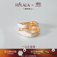 翡拉拉（fellala）「華彩緞帶」耳環(huán)女復古耳飾高級感耳扣簡(jiǎn)約耳圈節日生日禮物 華彩緞帶耳扣|白色