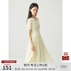 自巧小個(gè)子法式茶歇碎花雪紡連衣裙女2024夏季新款收腰顯瘦中長(cháng)裙 水墨印染花 S (3碼)