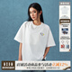 MEDM25SS基礎(chǔ)刺繡T恤男女同款美式嘻哈休閑打底衫春秋寬松上衣潮 白色 M