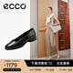 愛(ài)步（ECCO）芭蕾舞鞋女 時(shí)尚潮流百搭經(jīng)典圓頭牛皮瑪麗珍鞋 雕塑222303 黑色22230301001 建議選大一碼 37 （偏小，建議選大一碼）