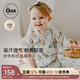 OAK FAMILY新生兒嬰兒衣服夏季五分袖爬服短袖寶寶連體衣薄款百天包屁衣 【夏款】花園派對（不含發(fā)帶） 90cm （建議1~2歲 78~90cm）