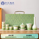 蘇氏陶瓷（SUSHI CERAMICS）羊脂玉瓷懸停三才蓋碗茶具套裝簡(jiǎn)歐大馬士紋茶杯送花瓶禮盒伴手禮