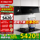 FOTILE油煙機02-f1s抽油煙機燃氣灶家用大吸力油煙機灶具煙灶套裝 26巡航風(fēng)量 齊平櫥柜 02-F1S系列 【防干燒煙灶聯(lián)動(dòng)】02-F1S-B+THK21B