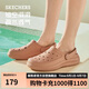 斯凱奇（SKECHERS）洞洞鞋女士夏季外穿包頭泡泡鞋厚底透氣軟底涼拖鞋休閑鞋111514