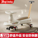 ANGI BABY兒童扭扭車(chē)1-3-6歲溜溜車(chē)防側翻兒童搖搖車(chē)可坐大人帶推桿扭扭車(chē) 卡其色 【音樂(lè )燈光+閃光輪+可調節隱藏式推把】 嬰兒玩具車(chē)滑行車(chē)生日周歲禮物扭扭車(chē)帶儲物箱