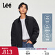 Lee舒適版男女情侶美拉德棒球羽絨服夾克外套休閑潮流LUT00900 黑色（尺碼偏大，拍小一碼） M