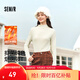 森馬（Semir）長(cháng)袖T恤女冬半高領(lǐng)發(fā)熱抑菌純色修身上衣顯瘦百搭氣質(zhì)打底衫 奶白10501 L