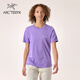 ARC'TERYX始祖鳥(niǎo) KRAGG SL COTTON BLURRED BIRD CREW SS 女子 棉質(zhì)短袖T恤 ASTER / WHITE/山菀紫/白色 S