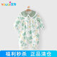 優(yōu)奇女寶寶秋裝森系嬰兒衣服春秋季可愛連體衣翻領(lǐng)早秋外出服哈衣