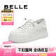百麗（Belle）百搭上班小白鞋女商場(chǎng)同款運(yùn)動(dòng)休閑鞋B4K1DCM4預(yù)售 白色 37 (235mm)
