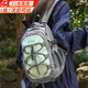 韞舜雙肩包男女 戶(hù)外大容量徒步運動(dòng)背包登山包通勤書(shū)包大學(xué)生旅行包 抽繩戶(hù)外雙肩包【灰綠色小號 】