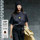 MO&Co.春夏卡通刺繡小黃鴨高領(lǐng)內(nèi)搭上衣短袖T恤女黑色白色內(nèi)搭 古堡灰色 L