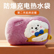 為伴熱水袋充電暖手寶暖寶寶安全防爆可插手熱敷生日禮物女生粉色小狗