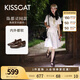 KISSCAT接吻貓西西里陳都靈同款25秋兩穿一腳蹬單鞋瑪麗珍不累腳奶奶鞋 咖啡色 38