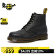 馬丁大夫（Dr.Martens）博士101 Nappa秋季舒適百搭軟皮黑色女短靴馬丁靴 黑色 42