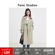 fano studios【現貨】范洛Fano經(jīng)典廓形氣質(zhì)風(fēng)衣外套女中長(cháng)款英倫風(fēng)系帶2025秋 奶棕灰 S