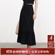 麥檬MM商場同款2023春夏新款冰絲黑色泡泡袖法式T恤女5E4320521 黑色半身裙5E4341011-1 XS