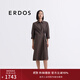 ERDOS【絲棉府綢】25春夏不對稱系帶通勤中長款女連衣裙 大象灰 M 165/84A