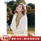 百圖betu女裝冬季新款毛衣圓領(lǐng)大身麻花織法百搭毛衫女2411X14 米白 S