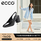 愛步（ECCO）包頭涼鞋女 夏季優(yōu)雅媽媽百搭透氣粗跟高跟鞋 雕塑222713 黑色22271301001 37