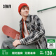 森馬（Semir）牛仔外套男美式復古格紋襯衫式夾克2025春上衣小寬松109125108114
