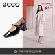 愛(ài)步（ECCO）夏季時(shí)尚優(yōu)雅風(fēng)瑪麗珍粗跟高跟鞋 型塑290963 黑色37