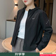 耐克（NIKE） 夾克女 2025秋季新款運動(dòng)休閑服時(shí)尚印花寬松立領(lǐng)梭織外套 熱推/黑色梭織連帽/曬圖退10 L (165/88A)