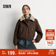 森馬（Semir）外套女冬季夾棉仿羊羔毛翻領(lǐng)oversize磨毛2025巴恩風(fēng)109725108014