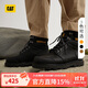 CATCAT卡特男士休閑工鞋經(jīng)典牛皮面防滑大黃靴工裝低靴 黑色 42 