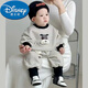 迪士尼（Disney）嬰兒衣服加絨衛衣分體春秋新款兩件嬰幼兒洋氣套裝男女寶帥氣春裝 條紋牛牛一體絨套裝 90