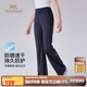 英氏（YEEHOO）女童喇叭褲兒童褲子中大童裝速干運動(dòng)褲防曬瑜伽褲夏 深藍  150 
