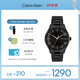 凱文克萊（Calvin Klein）官方正品CK標(biāo)志系列情侶款石英表男表送男友黑色25200040七夕禮物