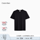 Calvin Klein Jeans25春夏男士休閑簡(jiǎn)約刺繡ck純棉打底針織短袖T恤40HM265
