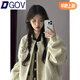 DGOV秋季美式oversize毛呢外套女秋秋季加厚設(shè)計感小眾韓系短款棒球服 灰色zt M 【95-105斤】