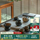 萬(wàn)仟堂（Edenus）高檔茶具套裝 家用客廳泡茶器全套七夕情人節禮物禮盒 萬(wàn)事勝意A 秋山釉 1壺1海1漏6杯6碟 15頭