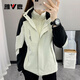雅鹿沖鋒衣女男三合一可拆卸小個(gè)子登山服防風(fēng)保暖加厚加絨滑雪服外套 KY1818S熊貓白/黑色-女 L