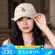 美職棒（MLB）官方 張凌赫同款帽子男女遮陽(yáng)帽仿牛仔鴨舌帽新款棒球帽 洛杉磯道奇隊/淺米色 均碼 F-帽圍可調節