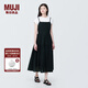 無印良品（MUJI） 女式 強捻 吊帶連衣裙 女裝裙子夏季純棉全棉 長裙BC2IKC4S 黑色 M 160/84A