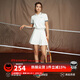 Monster Guardians運動(dòng)短袖女 潮流復古撞色翻領(lǐng)短款t恤戶(hù)外跑步網(wǎng)球POLO衫 白色 M