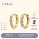 helas赫拉繩結(jié)18K金耳圈耳環(huán)鉆石耳飾女閃耀耳扣設(shè)計(jì)感通勤生日禮物 18K金 黃金色