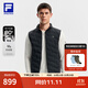 FILA 斐樂(lè )官方男士羽絨馬甲2025冬新款健身運動(dòng)簡(jiǎn)約基礎保暖外套 深黑-BK L 175/96A/L