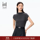 水云間女裝 半高領(lǐng)休閑修身顯瘦針織衫上衣2025夏季新款 深灰 M