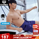 阿瑞娜（arena）巴黎派對系列沙灘褲男士及膝單層防尷尬海邊溫泉休閑沙灘褲 藏青色（NVY） XL
