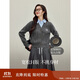 茵曼學(xué)院風(fēng)polo領(lǐng)假兩件麻花毛衣2025秋女裝新款針織開(kāi)衫 花灰色 S