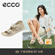 愛步（ECCO）涼鞋女 夏季休閑百搭清涼搭扣增高外穿涼拖鞋 科摩206903 石灰色20690302378 38