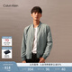 Calvin KleinJeans春秋男士休閑通勤刺繡字母ck棒球領(lǐng)飛行員夾克外套J325903 PFF-石板灰 L