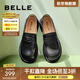 百麗（Belle）兩穿樂(lè )福鞋女商場(chǎng)同款圓頭英倫風(fēng)單鞋B2J1DAA4 黑色 37 (235mm)